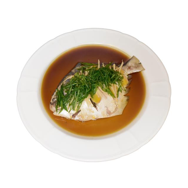 ปลานึ่งซีอิ๊วซอสซุปไก่สกัด